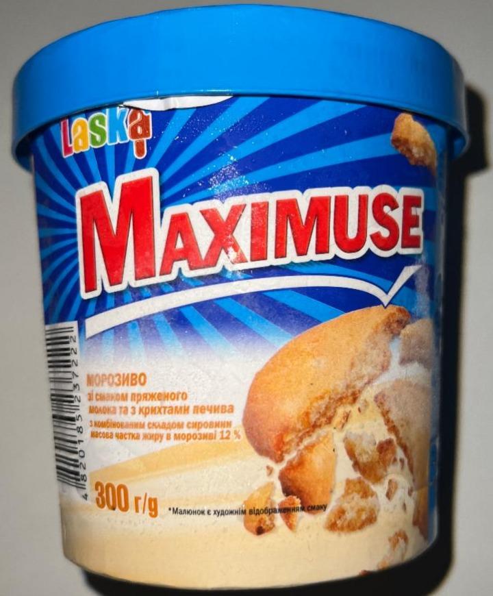 Фото - Морозиво зі смаком пряженого молока та з крихтами печива Maximuse Laska