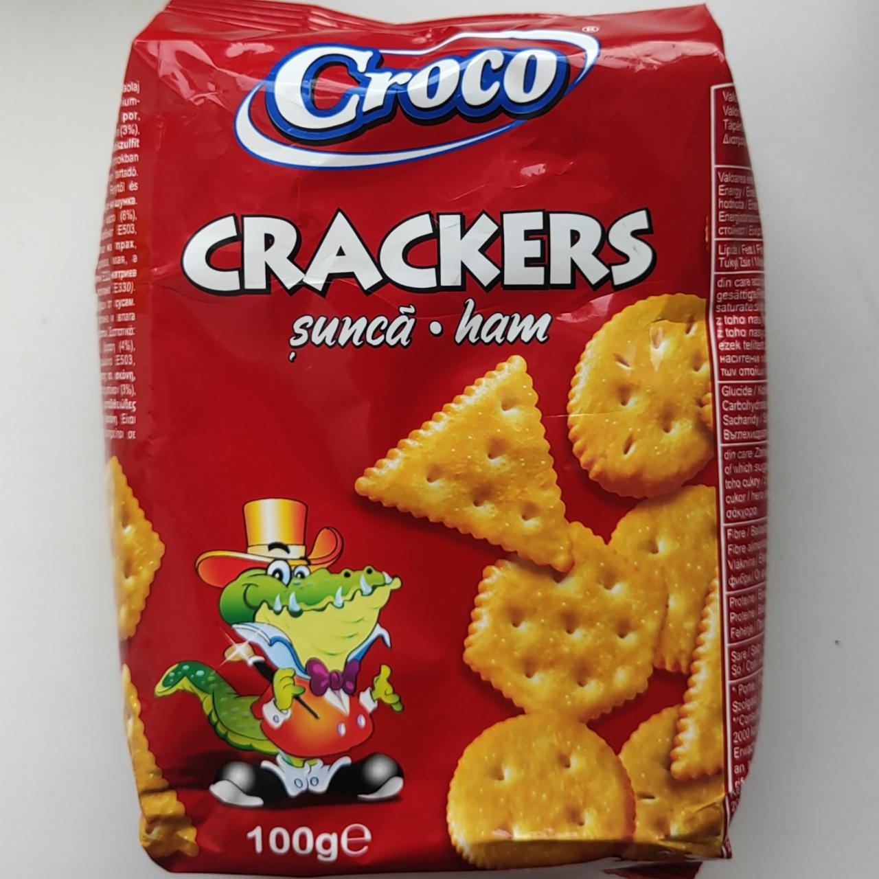 Фото - Крекери зі смаком шинки Crackers Croco