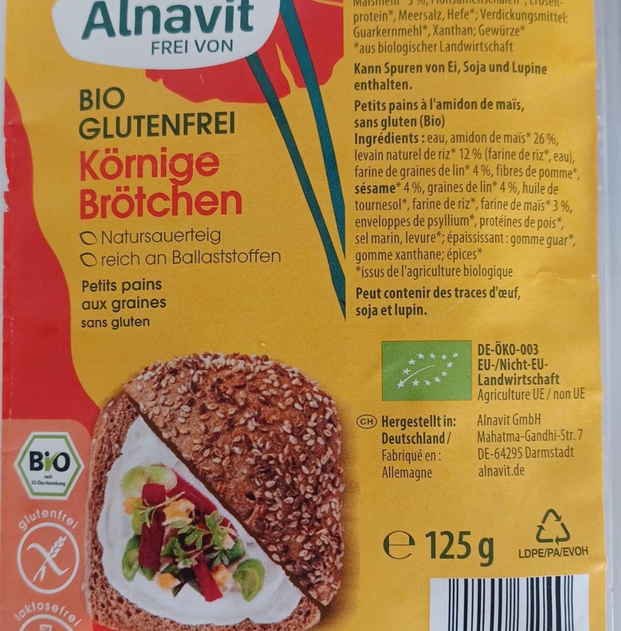Фото - Bio glutenfrei Körnige Brötchen Alnavit