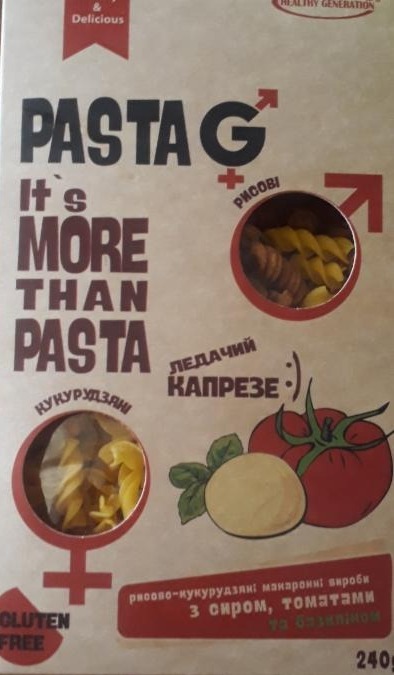 Фото - Рисово-кукурудзяні макаронні вироби з сиром, томатами та базиліком безглютенові Pasta G