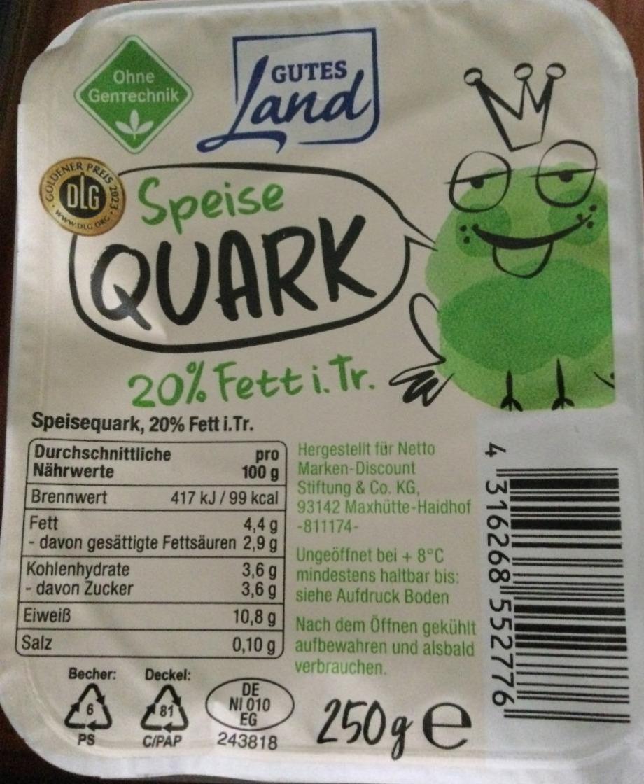 Фото - Speise Quark 20% Fett Gutes Land