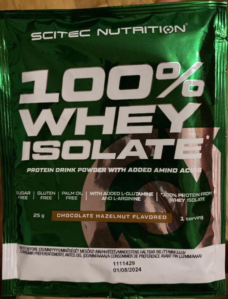 Фото - Протеїн 100% Whey Isolate Chocolate Hazelnut Scitec Nutrition
