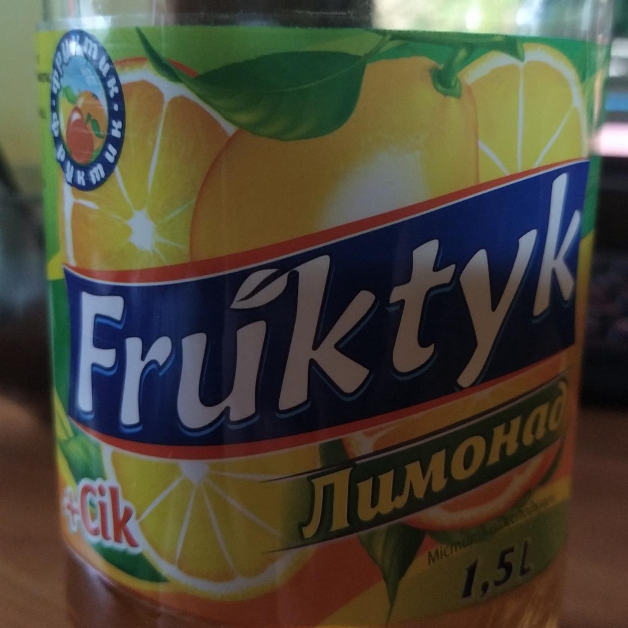Фото - Напій безалкогольний Лимонад на ароматизаторах сильногазований Fruktyk