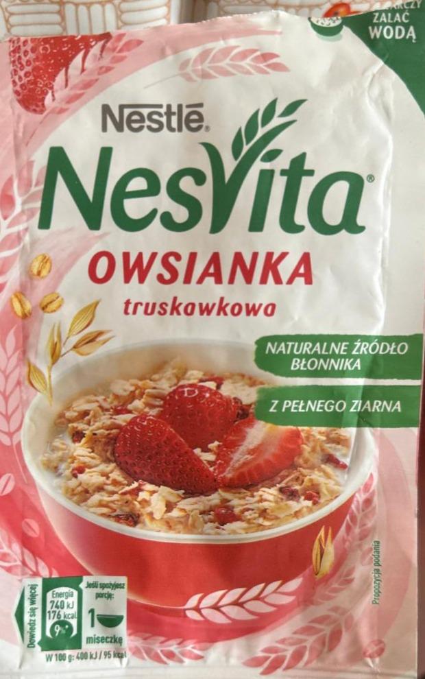 Фото - Каша вівсяна солодка з молоком та шматочками полуниці Nesvita