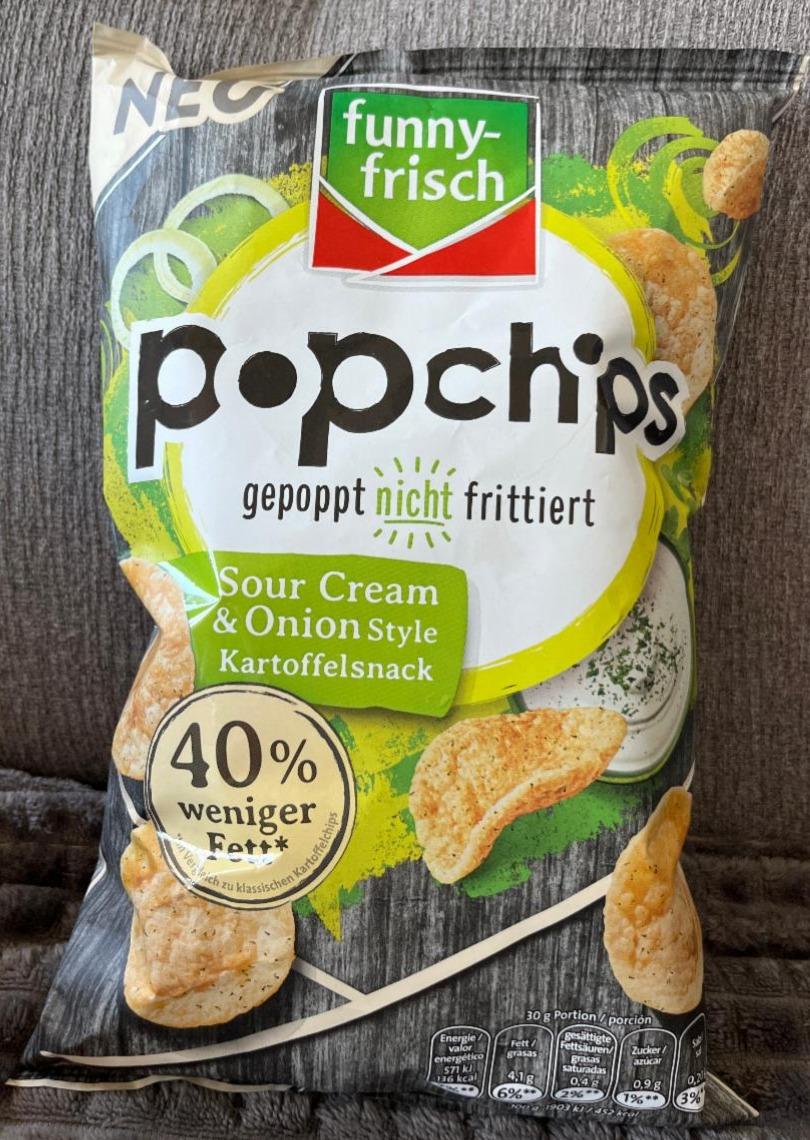 Фото - Popchips Sour cream & Onion Style Funny frisch