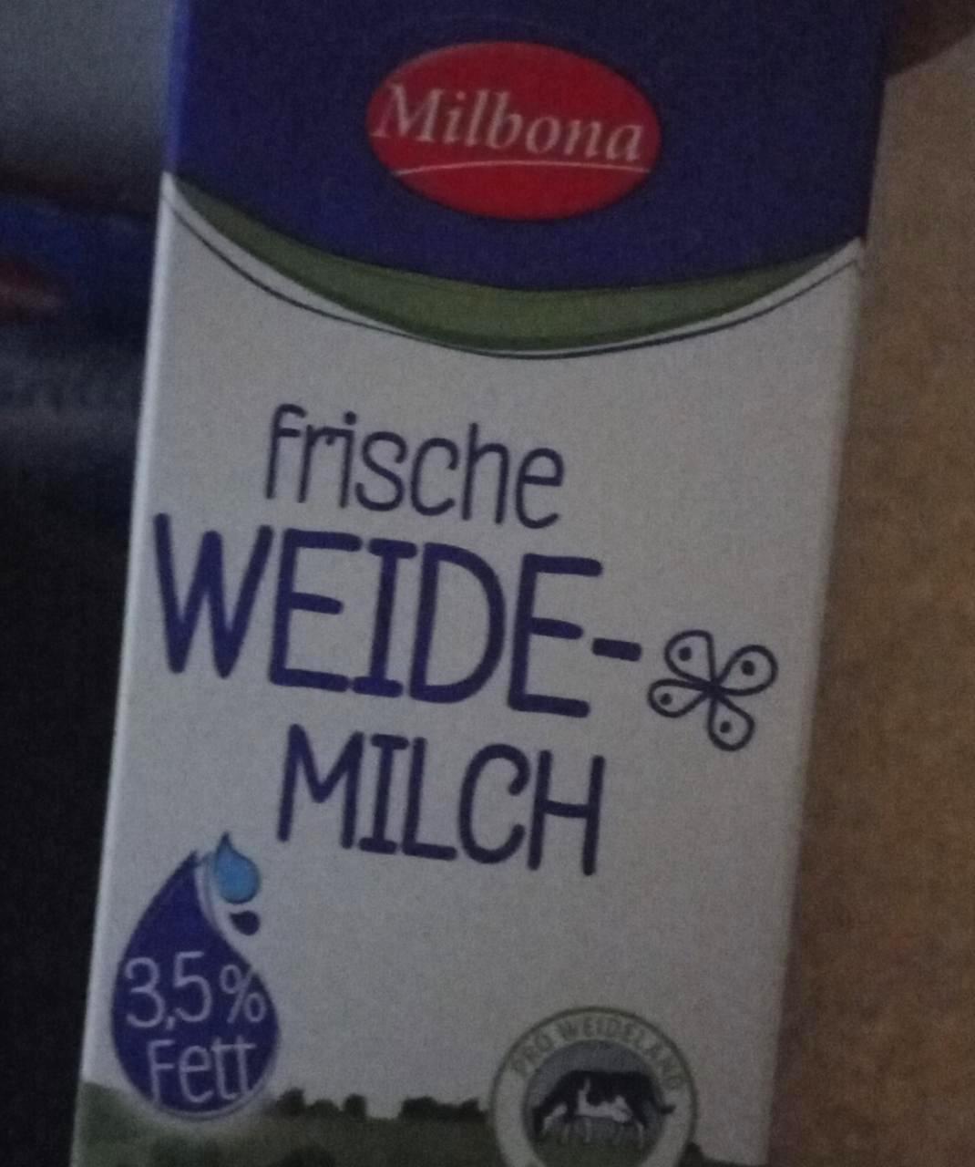 Фото - Молоко 3.5% Frische Weidemilch Milbona