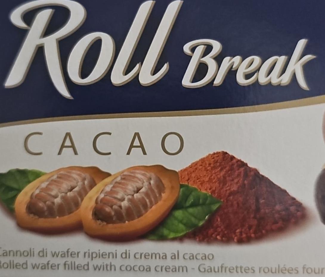 Фото - Roll Break cacao čokoládové trubičky Lago