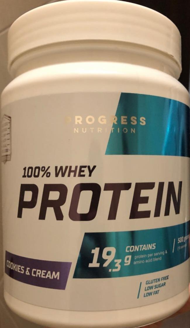 Фото - Протеїн 100% Whey Protein cookies cream Progress Nutrition