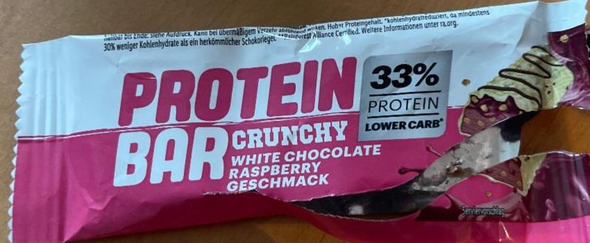 Фото - Протеїновий батончик з білого шоколадом та малиною 33% protein