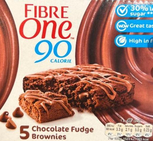Фото - Fibre One 90 -Chocolate Fudge Brownies General Mills