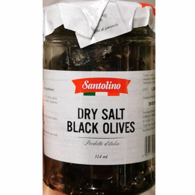 Фото - Оливки чорні з кісточкою сушені солені пастеризовані Santolino