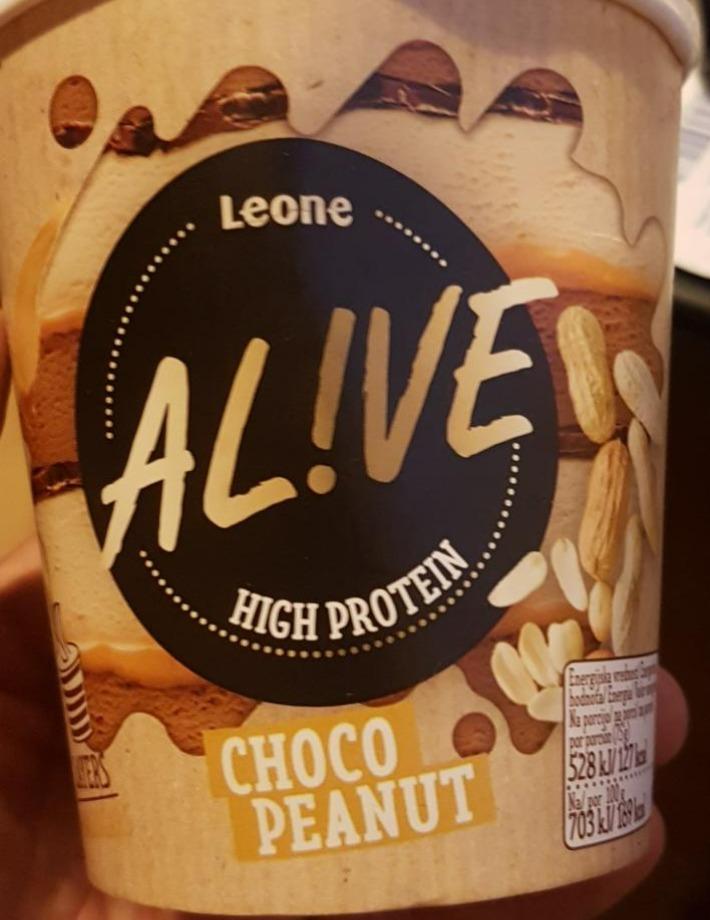 Фото - Морозиво шоколадно-арахісове Choco Peanut High Protein Alive Leone