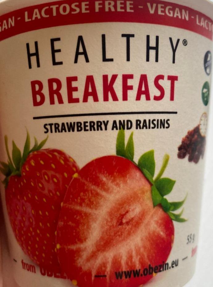 Фото - Breakfast Oatmeal Strawberry and Raisins Healthy