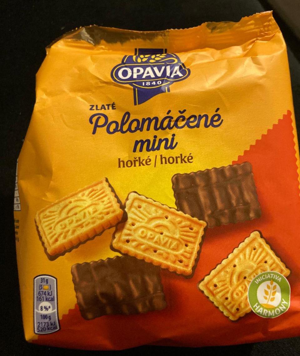 Фото - Печиво в шоколаді Zlate Polomacene Mini Horke Opavia