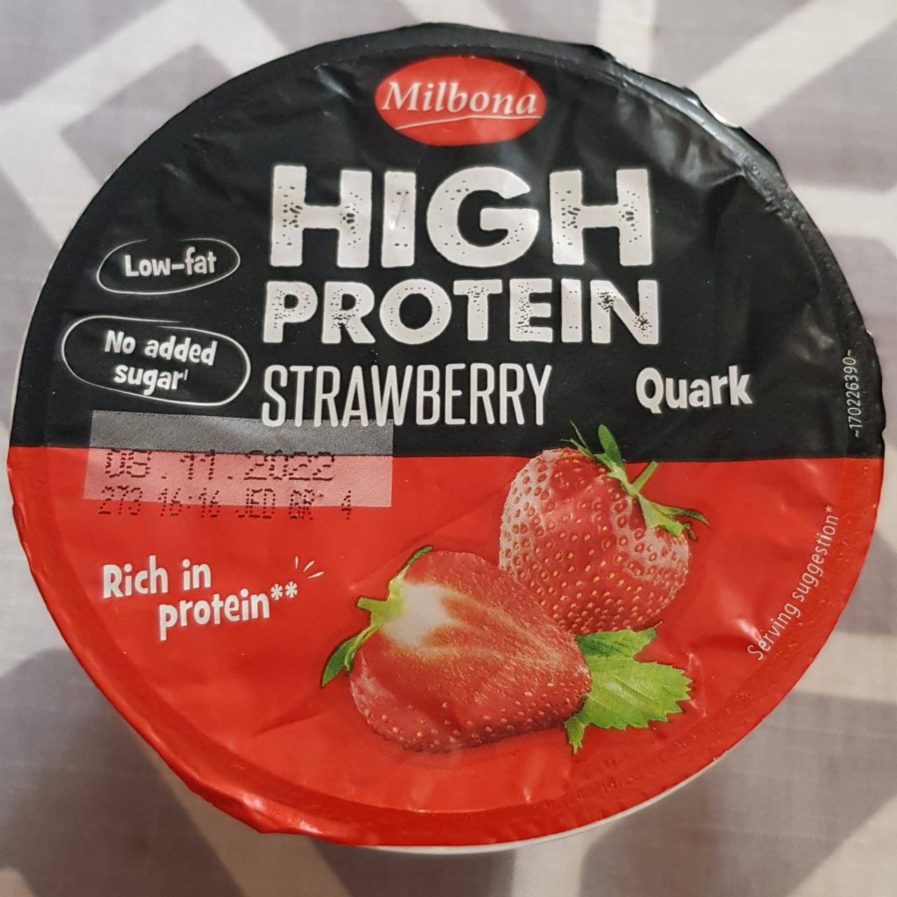 Фото - Сир кисломолочний 0.5% High Protein Strawberry Milbona