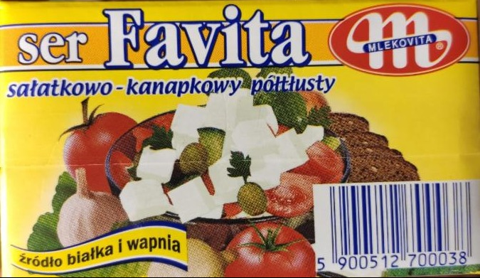Фото - Сир Favita салатно-бутербродний напівжирний 12% Mlekovita