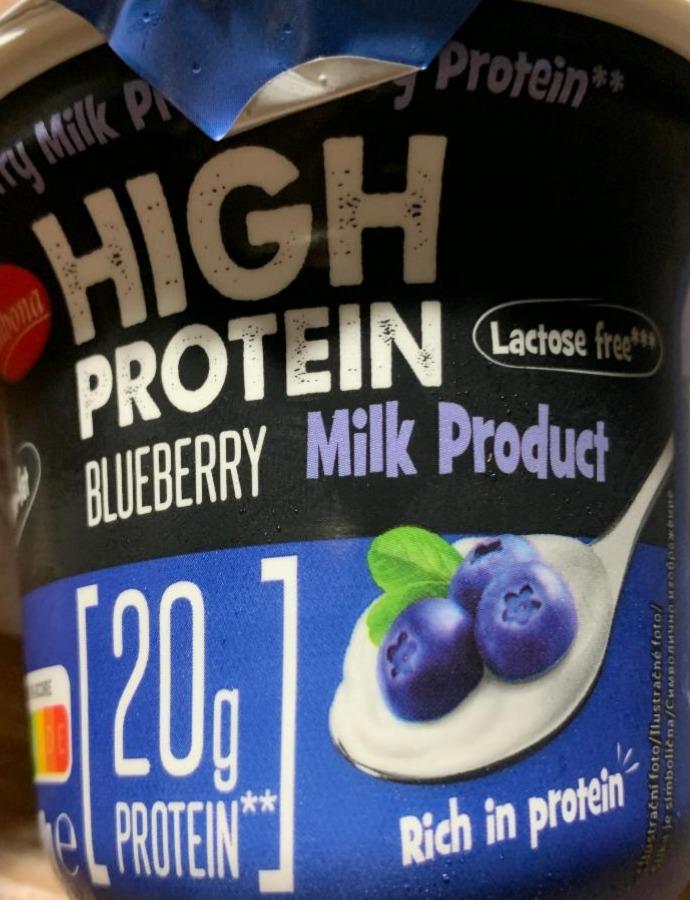 Фото - High Protein milk product blueberry Milbona