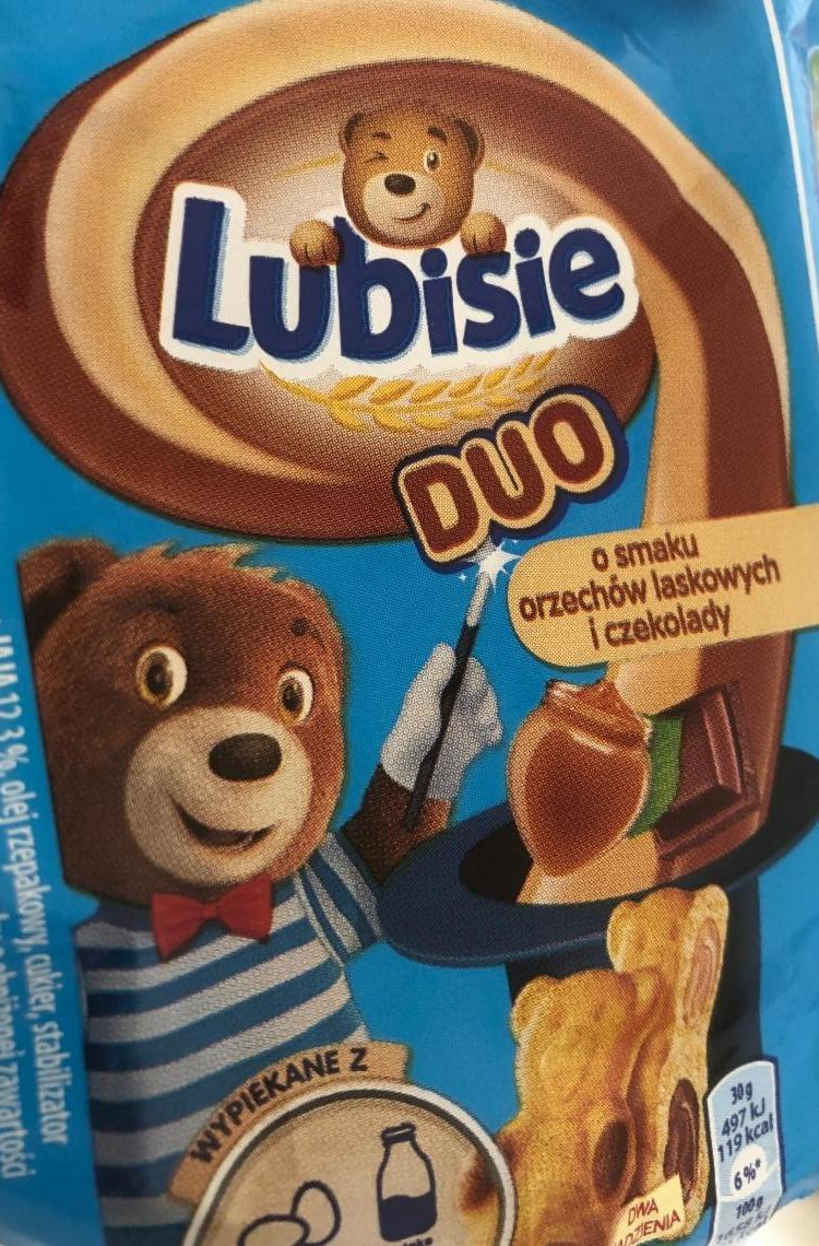 Фото - Бісквітне тістечко Lubisie Duo з горіхово-шоколадною начинкою Mondeléz