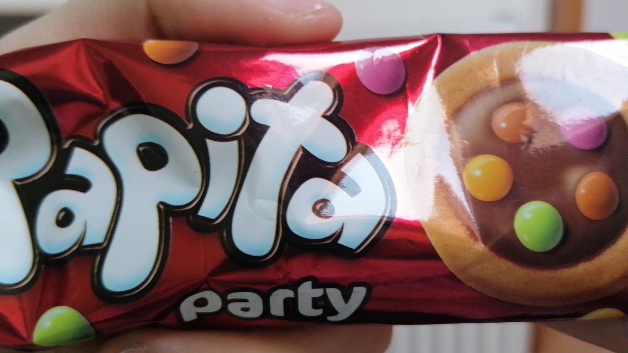 Фото - Печиво з молочною начинкою покрите шоколадом зі шматочками драже Papita Party