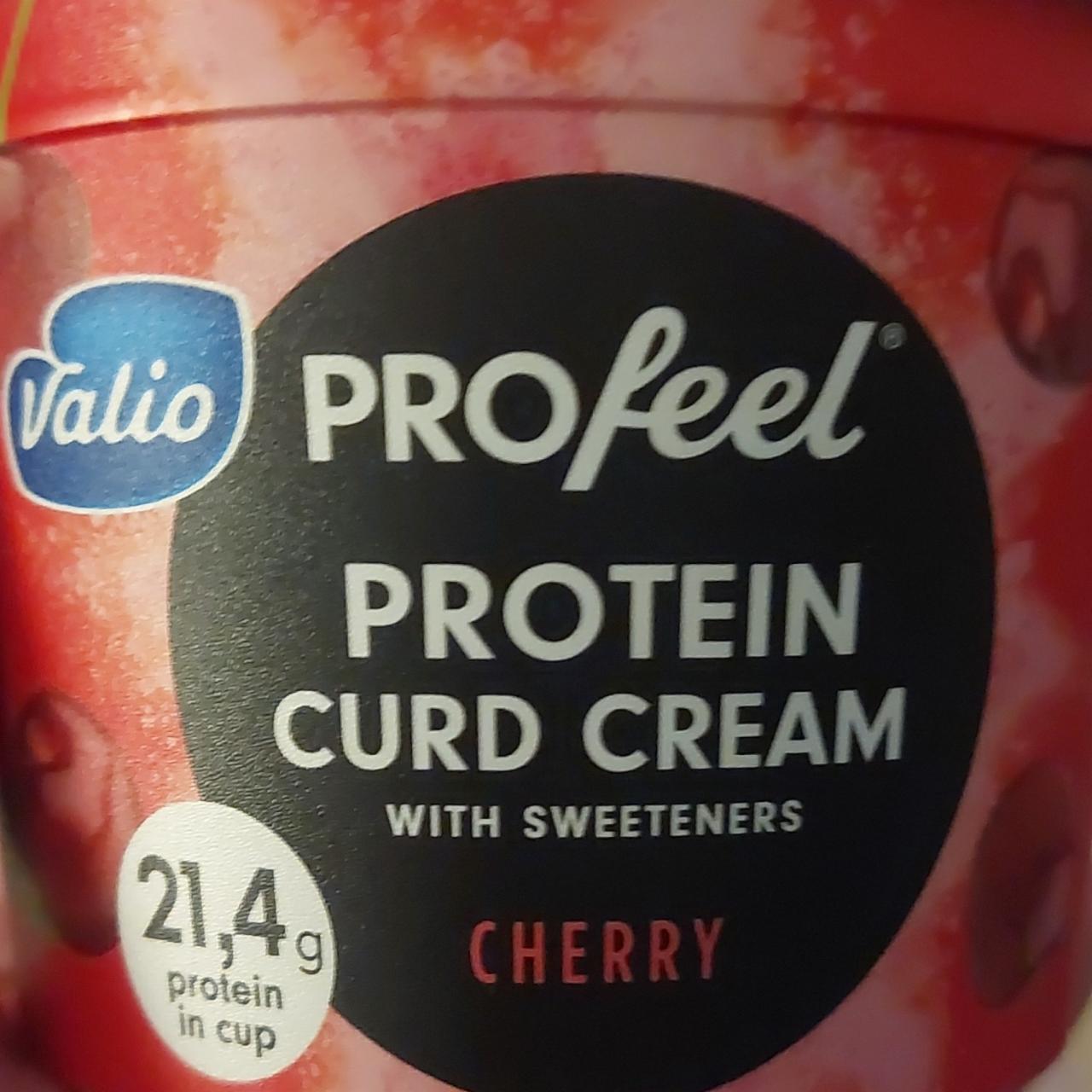 Фото - Protein curd cream with sweeteners cherry PROfeel Valio