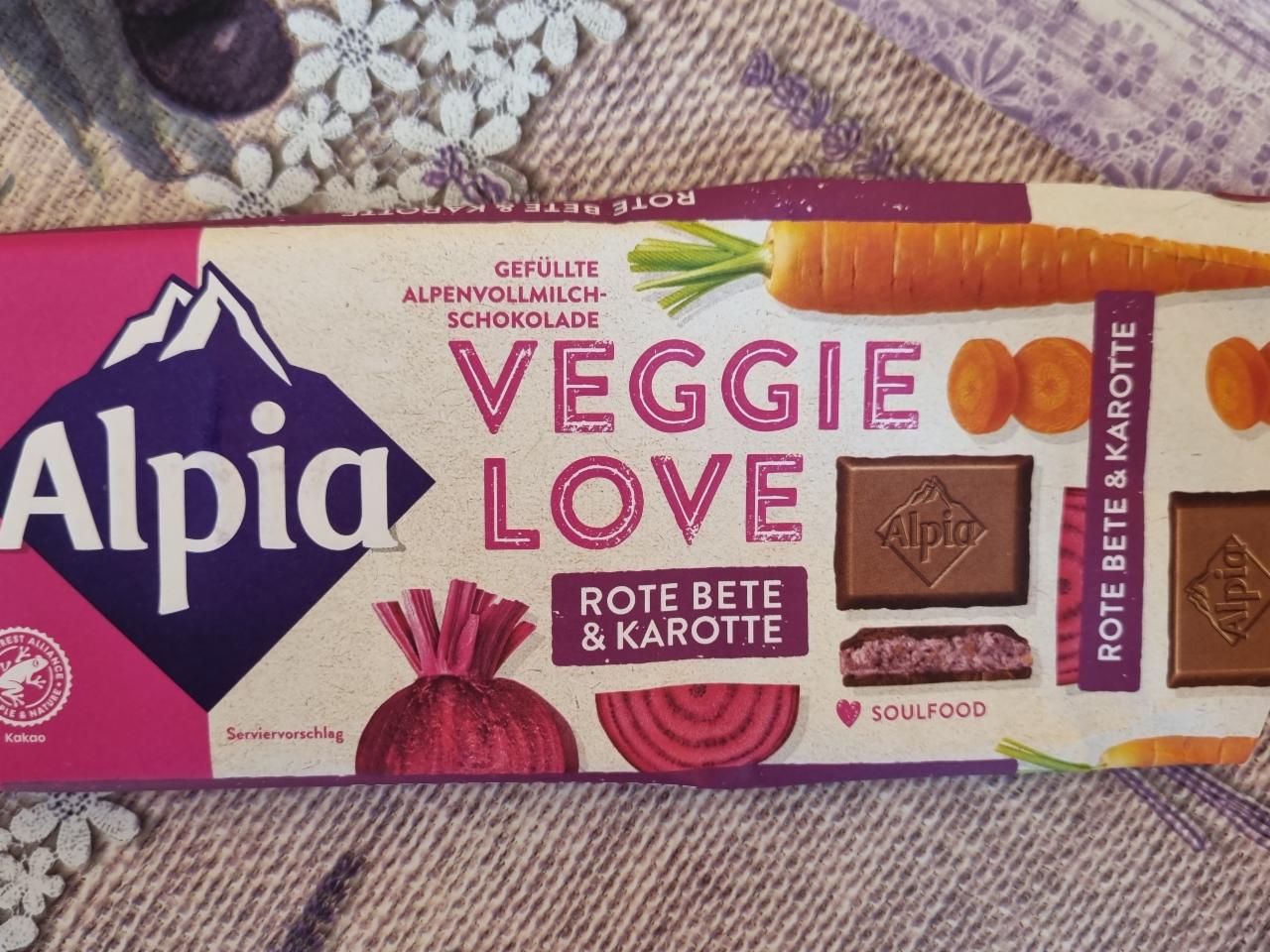 Фото - Шоколад з морквяними та буряковими гранулами Veggie Love Alpia