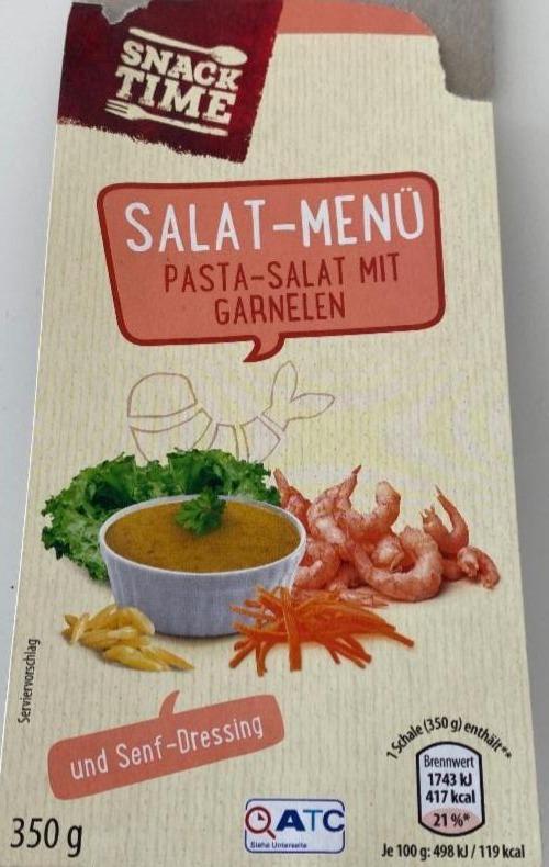 Фото - Salat-Menü Pasta-Salat mit Garnelen Aldi Snack Time