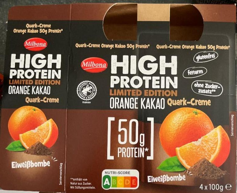 Фото - High Protein Quark-Creme Orange Kakao Milbona