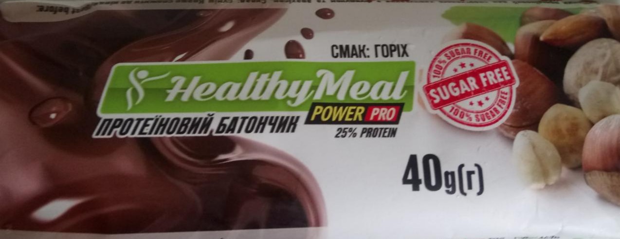 Фото - протеїновий батончик горіховий healthy meal power pro