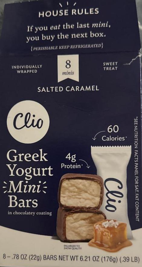 Фото - Батончики Minis зі смаком Грецького йогурту та солоною карамеллю Clio