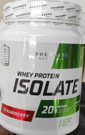 Фото - whey protein isolate strawberry Progress nutrition