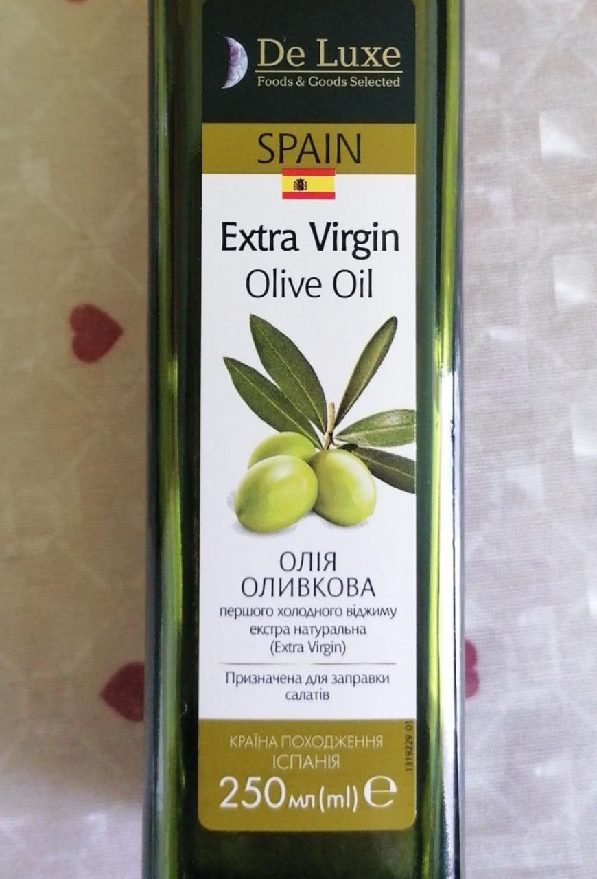 Фото - Олія оливкова холодного віджиму для заправки салатів Extra Virgin Olive Oil De Luxe