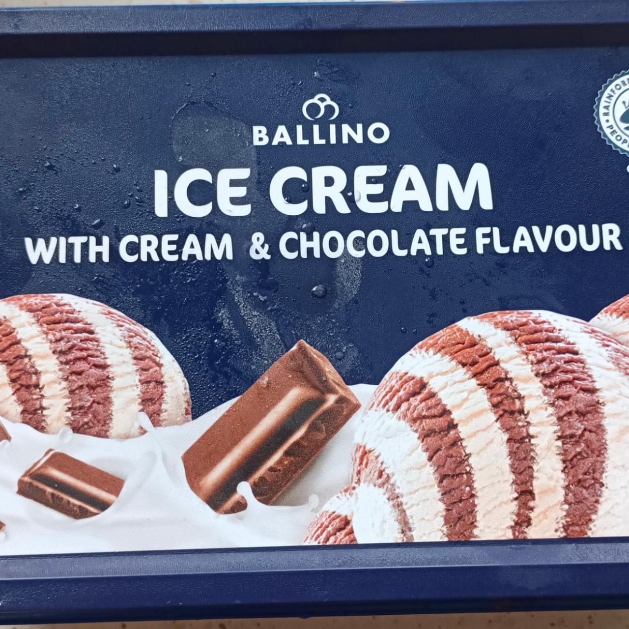 Фото - Морозиво вершково-шоколадне Ice Cream & Chocolate Flavour Ballino