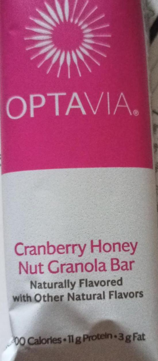 Фото - Батончик-мюслі з журавлиною медово-горіховий Cranberry Honey But Granola Bar Optavia