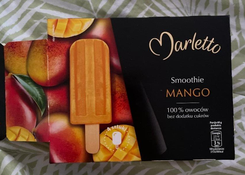 Фото - Морозиво фруктове без цукру Smoothie Mango Marletto