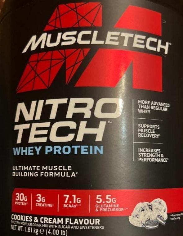 Фото - Печиво та вершки Nitro Tech із сироватковим білком Muscletech