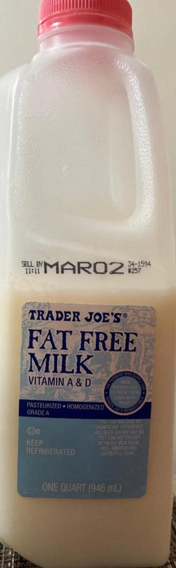 Фото - Fat free milk Trader Joe's