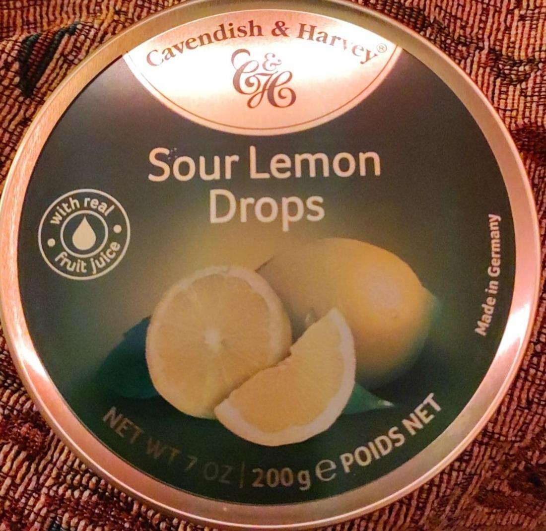 Фото - Карамель льодяникова ароматизована Кислий лимон Sour Lemon Drops Cavendish&Harvey