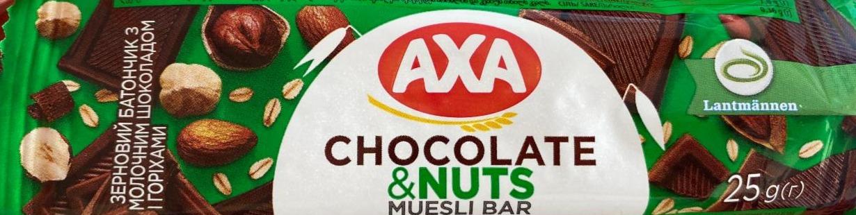 Фото - Батончик зерновий Nuts&Chocolate Axa