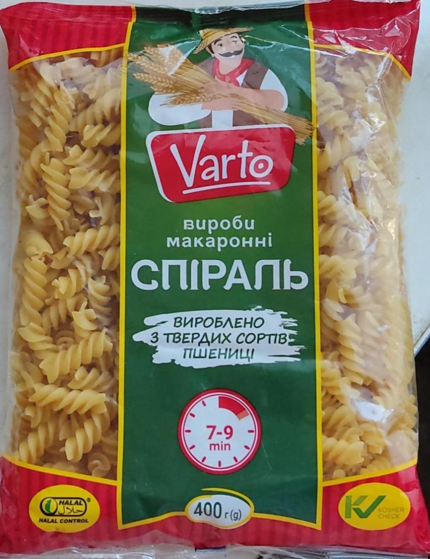 Фото - Макаронні вироби Спіраль з твердих сортів пшениці Varto