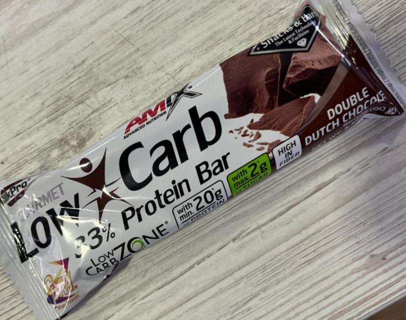 Фото - Батончик протеїновий з подвійним голландським шоколадом Low Carb 33% Amix