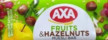 Фото - Батончик зерновий з фруктами та горіхами Fruits&Hazelnuts Axa