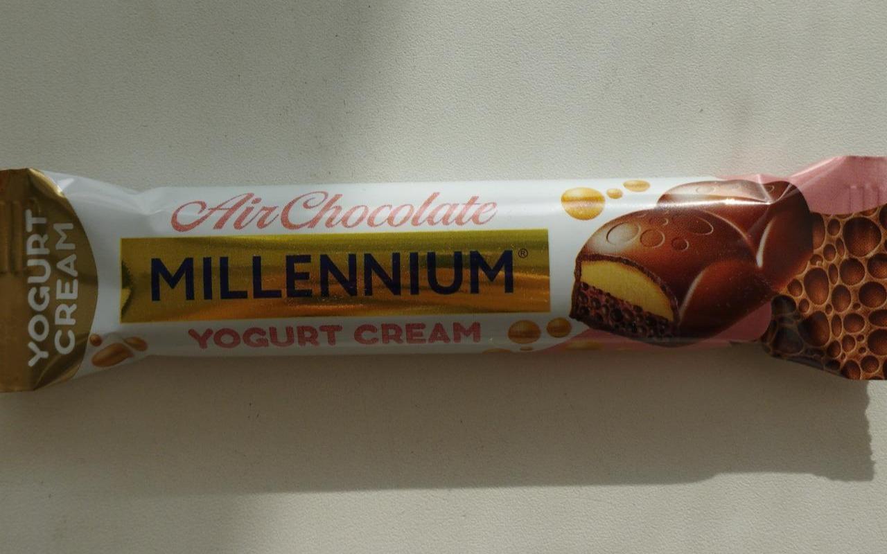 Фото - Шоколад молочний пористий з йогуртовою начинкою Yogurt Cream Air Chocolate Millennium