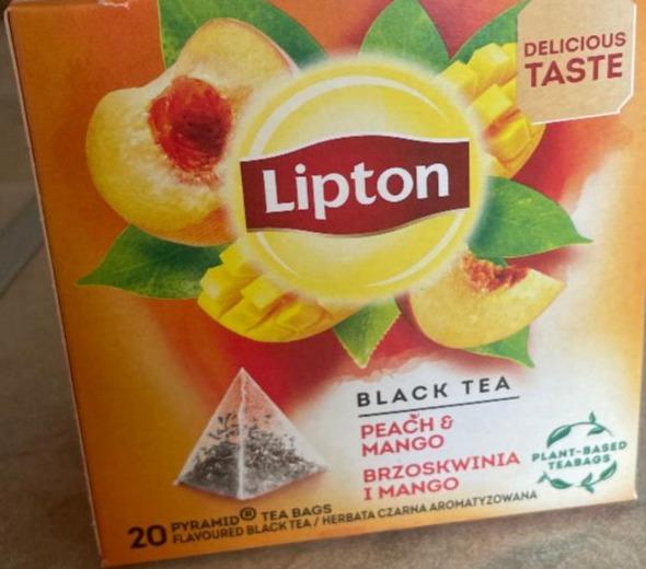 Фото - Чай чорний Peach&Mango Lipton