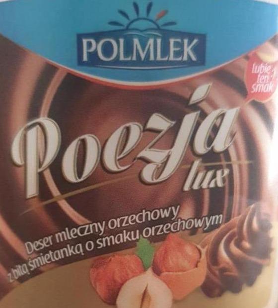 Фото - Горіховий молочний десерт Poezja Lux зі збитими вершками з горіховим смаком Polmlek