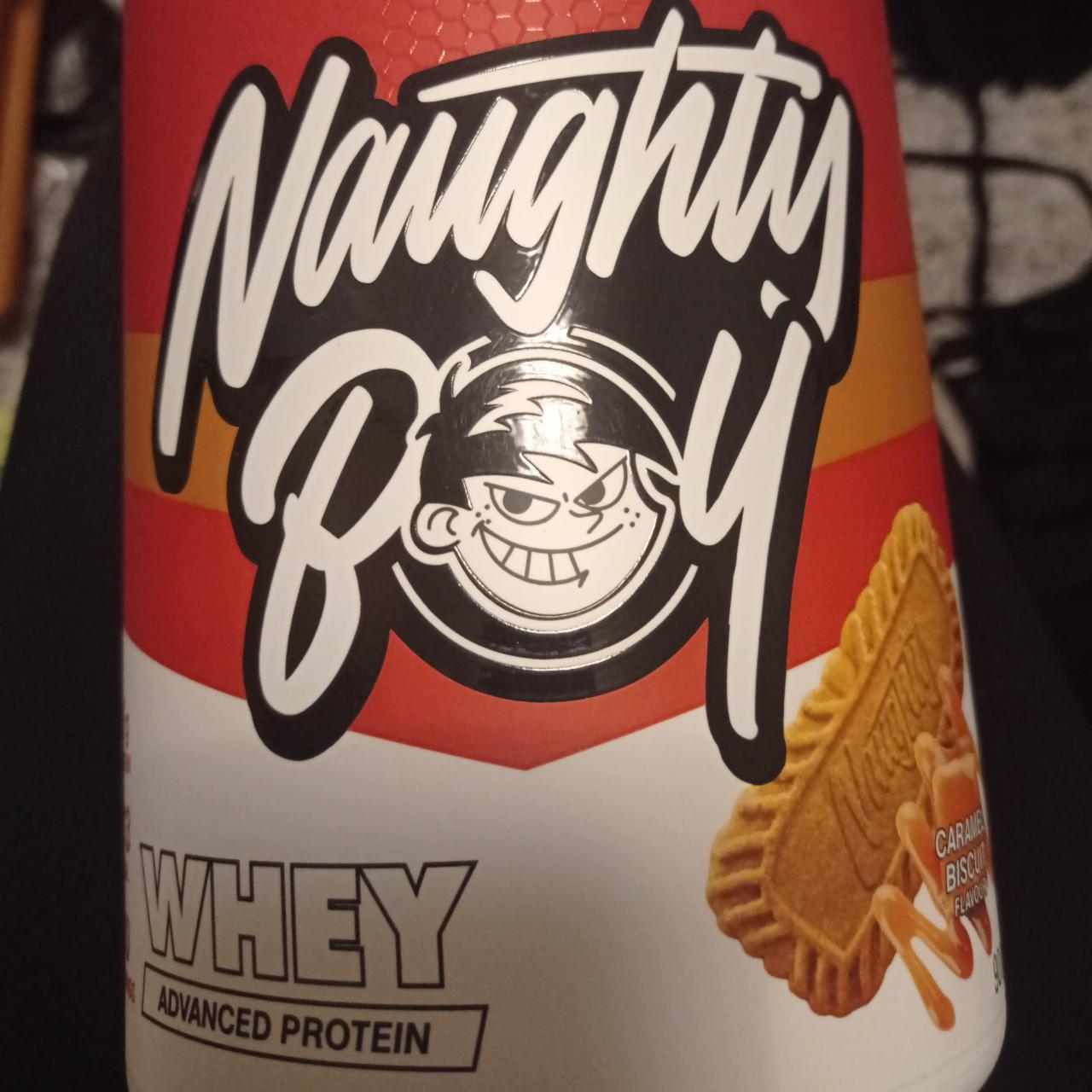 Фото - Whey protein caramel biscuit Naughty Boy