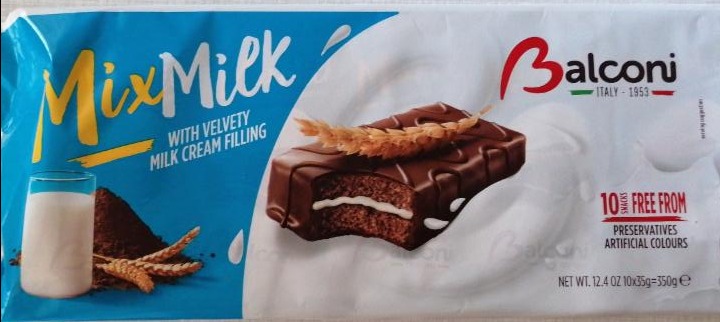 Фото - Бісквіти міні під шоколадною глазур'ю з вершками Mix Milk Balconi