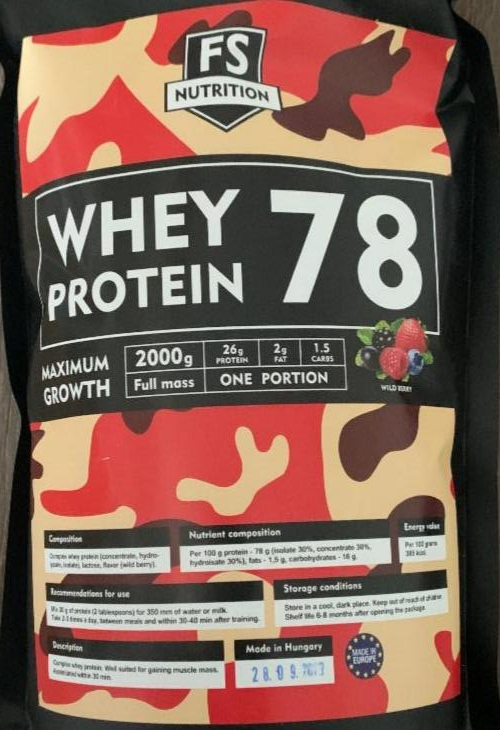 Фото - Протеїн Whey Protein 78% FS Nutrition