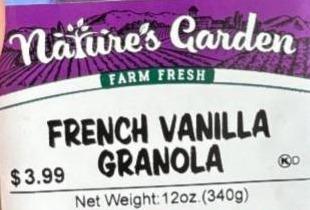 Фото - French Vanilla Granola Natures Garden Farm Fresh