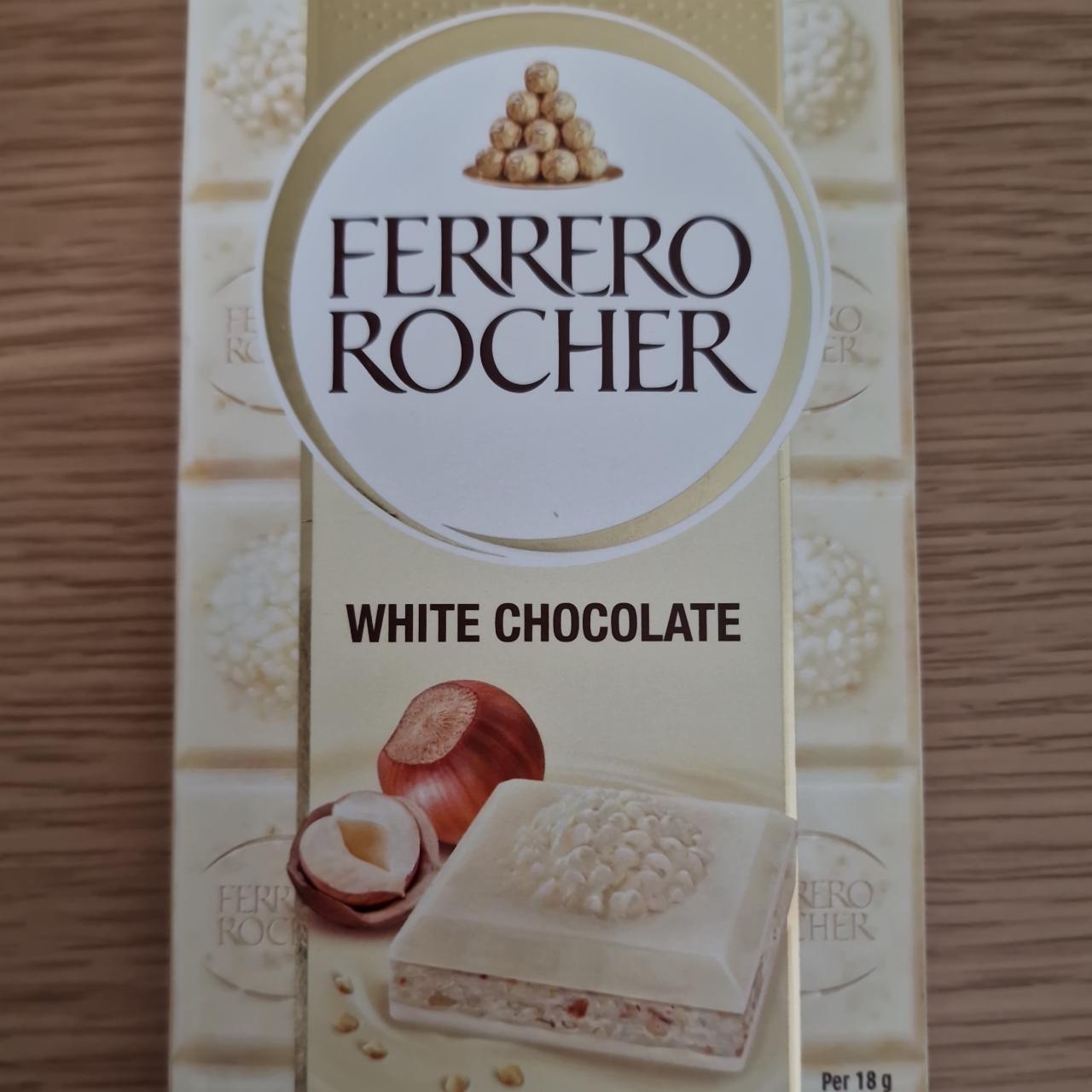 Фото - Шоколад білий з горіхами White Chocolate Hazelnut Ferrero Rosher