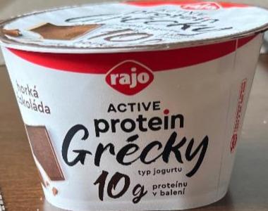 Фото - Active protein Grécky typ jogurtu horká čokoláda Rajo